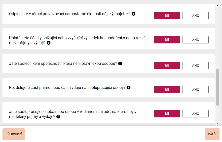 Úroveň 3 - Online dotazník/sprievodca Úroveň 3 - Online dotazník/sprievodca